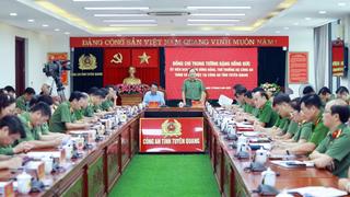 Thứ trưởng Đặng Hồng Đức làm việc với Công an tỉnh Tuyên Quang