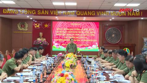 Thứ trưởng Lê Quốc Hùng làm việc tại trường Đại học An ninh nhân dân