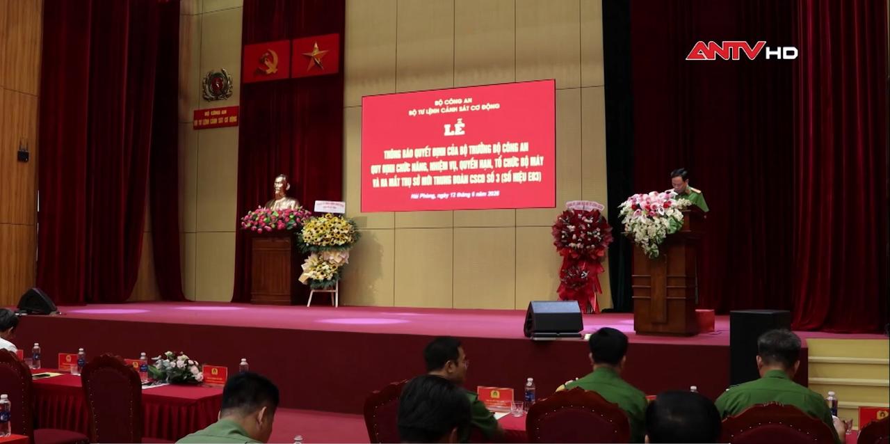 Công bố quyết định tổ chức bộ máy và ra mắt trụ sở mới Trung đoàn CSCĐ số 3