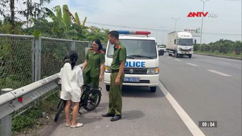 Công an xã Tiên Du kịp thời hỗ trợ hai cháu nhỏ đi lạc trên cao tốc
