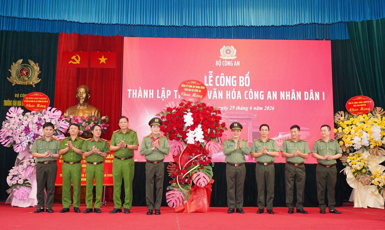 Lễ công bố thành lập Trường Văn hóa Công an nhân dân I