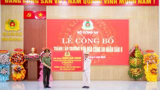 Lễ công bố thành lập trường Văn hóa Công an nhân dân II