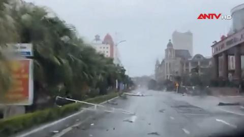 Bão số 1 hoành hành Móng Cái suốt đêm