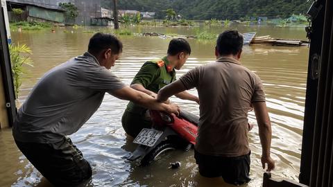 Mưa lớn kéo dài gây nhiều thiệt hại cho người dân
