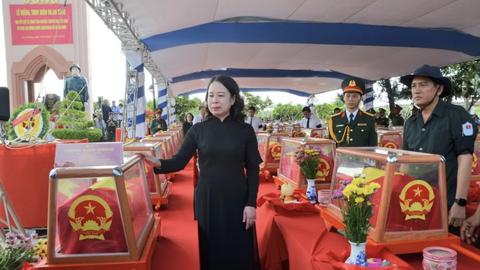 Lễ truy điệu, an táng hài cốt liệt sĩ tại tỉnh An Giang