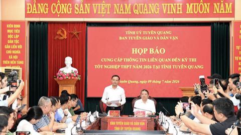 Họp báo thông tin kỳ thi tốt nghiệp THPT 2026 tại Tuyên Quang