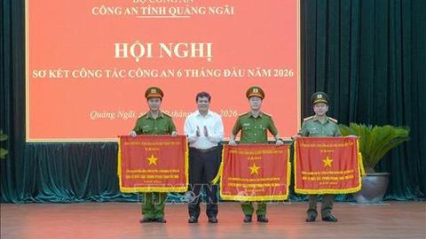 Công an tỉnh Quảng Ngãi sơ kết công tác 6 tháng đầu năm 2026