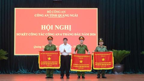 Công an tỉnh Quảng Ngãi sơ kết công tác 6 tháng đầu năm 2026
