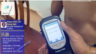 Tài xế ô tô vi phạm nồng độ cồn kịch khung trên Quốc lộ 24