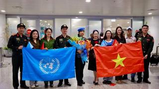 Nữ sĩ quan Công an gìn giữ hoà bình tại Trung Phi kết thúc nhiệm kỳ công tác