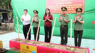 Công an TP. Cần Thơ khởi công xây tặng 40 căn nhà cho người dân xã Vị Thủy