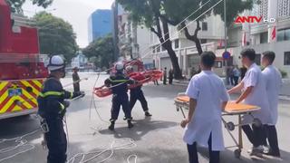 Thực tập phương án phòng cháy, chữa cháy tại trụ sở Bộ Công an