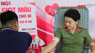Cán bộ chiến sĩ Công an tỉnh Gia Lai hiến máu tình nguyện