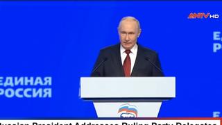 Tổng thống Vladimir Putin phát biểu tại Đại hội đảng cầm quyền Nga