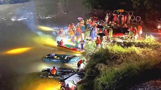 Nỗ lực tìm kiếm nạn nhân mất tích do lật thuyền ở xã Văn Hán