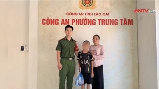 Công an phường Trung Tâm hỗ trợ cháu bé bị lạc trở về với gia đình