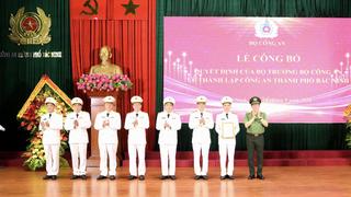 Công bố quyết định thành lập Công an thành phố Bắc Ninh