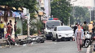 Làm rõ vụ thanh niên lái ô tô tông nhiều xe máy trước quán nhậu