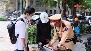 Xử lý nhiều phụ huynh, học sinh không đội mũ bảo hiểm