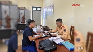 Xử phạt tài xế vượt xe gây nguy hiểm trên Quốc lộ 6